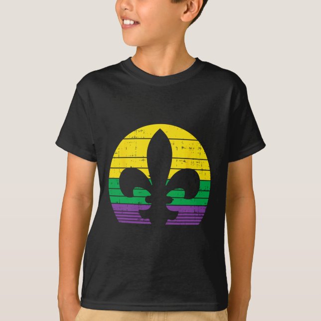 Boredkoalas Retro Jester Hat Silhouette Mardi Gras T Shirt (Framsida)