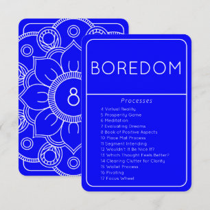 Boredom-blåkort - upphetsningsprocesser inbjudningar
