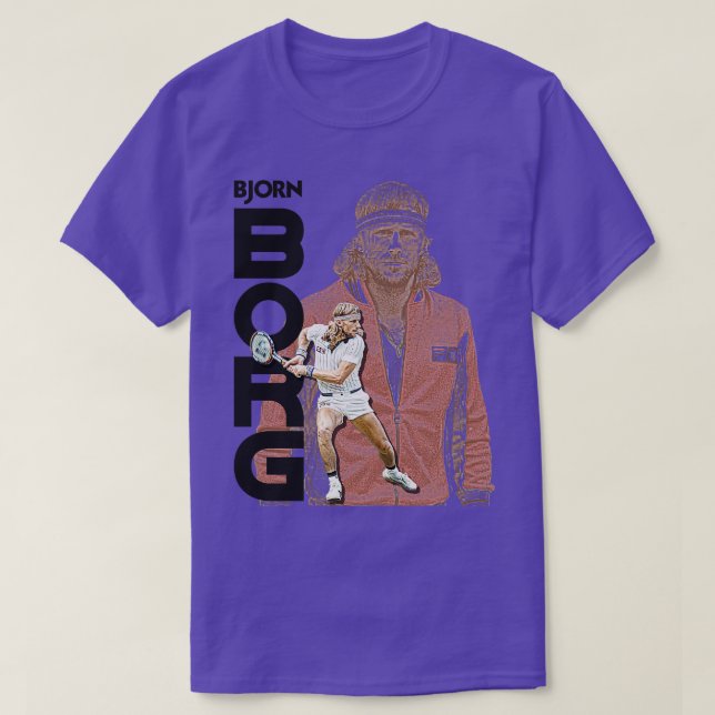 Borg Retro Tennis Icon Tribute T Shirt (Design framsida)
