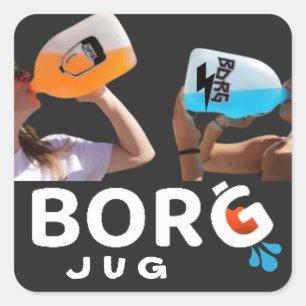 bOrG  Social Media Drink Raver Cocktail  KANNETIKE Fyrkantigt Klistermärke