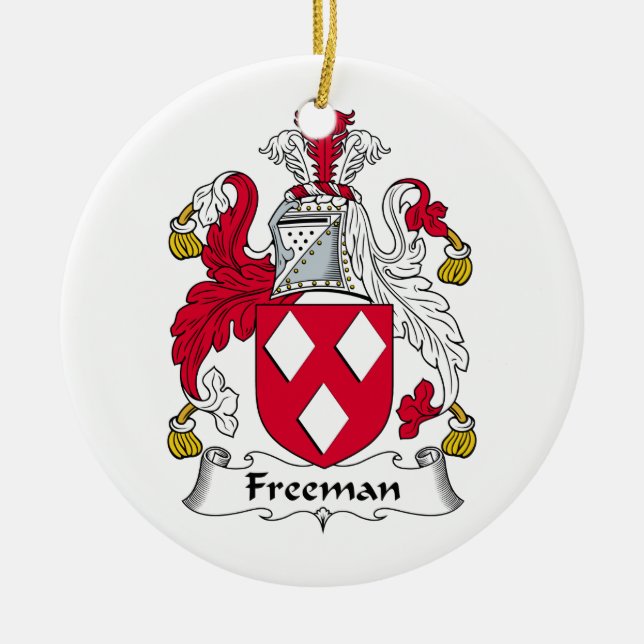Borgarefamiljvapensköld Julgransprydnad Keramik (Framsidan)