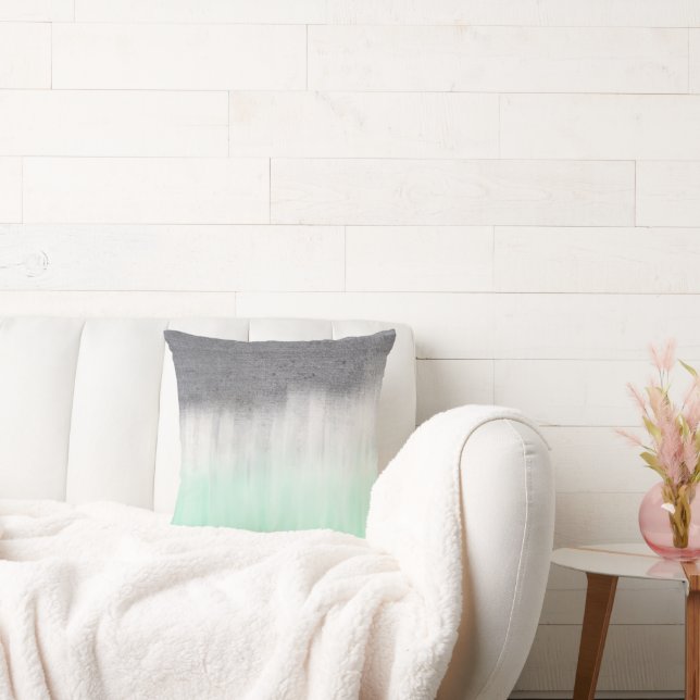 Borgbetong, grönt mynta kudde (Soffa)