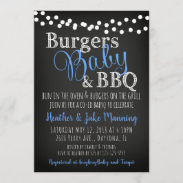 Borgburgers Baby Coed Boy Shower-inbjudan Inbjudningar