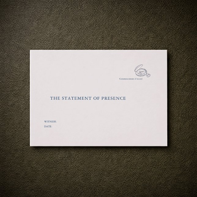 Borgerlig vigsel Vigselförrättare Bröllop Vittne Tilläggskort (Civil Ceremony Witness Card)