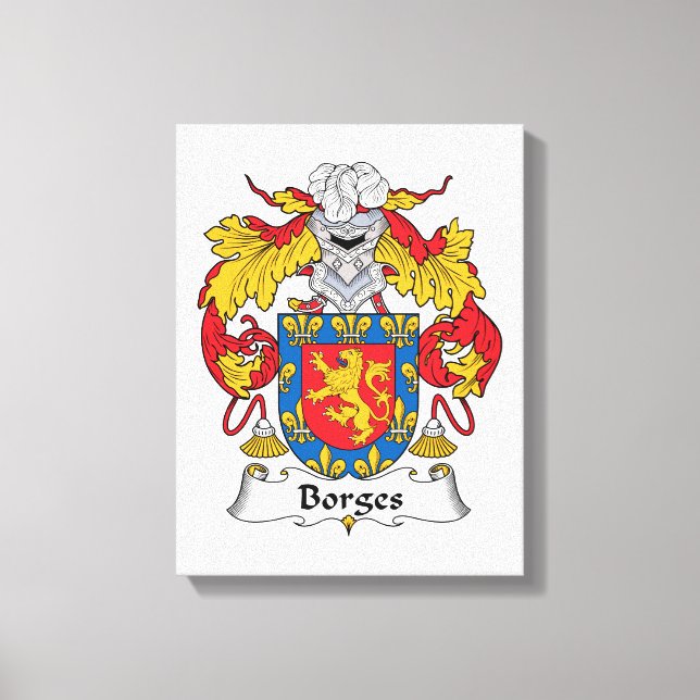 Borges Family Crest Canvastryck (Framsida)