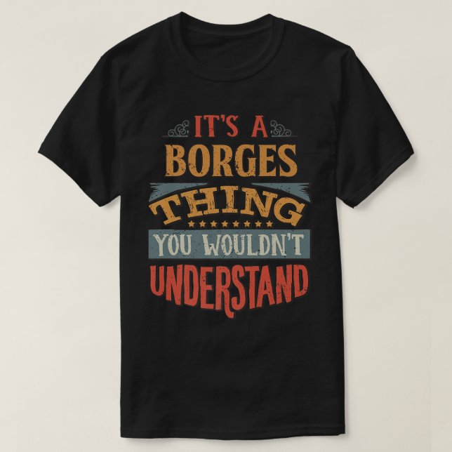 Borges Namn Premium T Shirt (Design framsida)