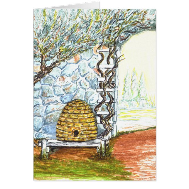 borggårdbibikupa hälsningskort (Framsidan)