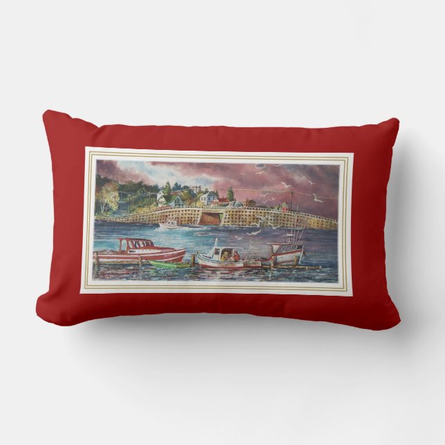 Borggårdön Cribstone överbryggar kudder Lumbarkudde (Framsida)