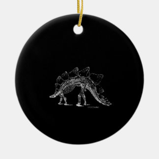 Borggåva från stegosaurus dinosaur skelett julgransprydnad keramik