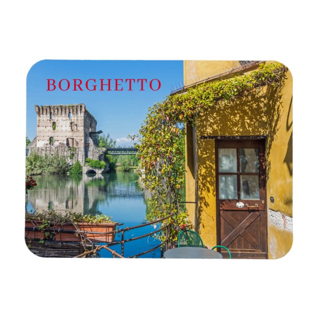 Borghetto sul Mincio-kylmagnet Magnet (Horisontell)