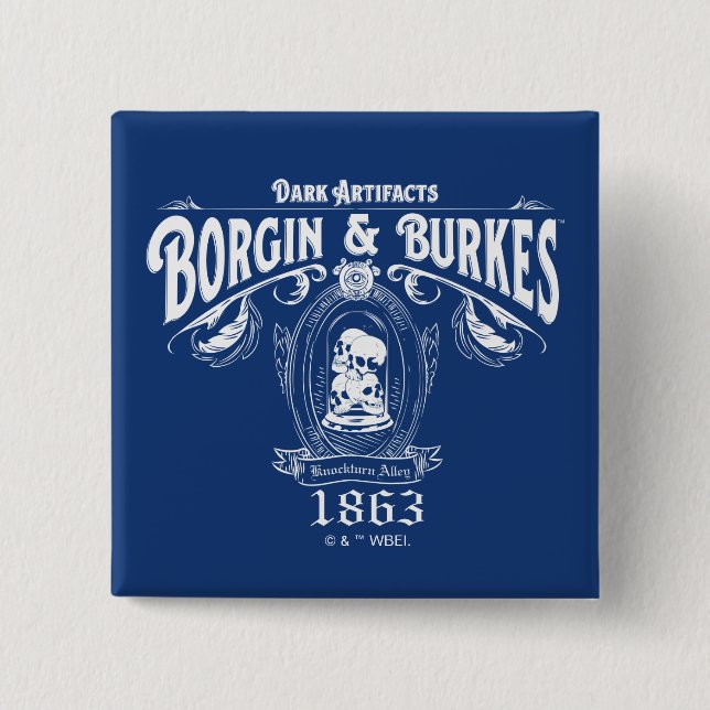 BORGIN & BURKES™ Mörka Artefakter Butiks Grafik Knapp (Framsida)
