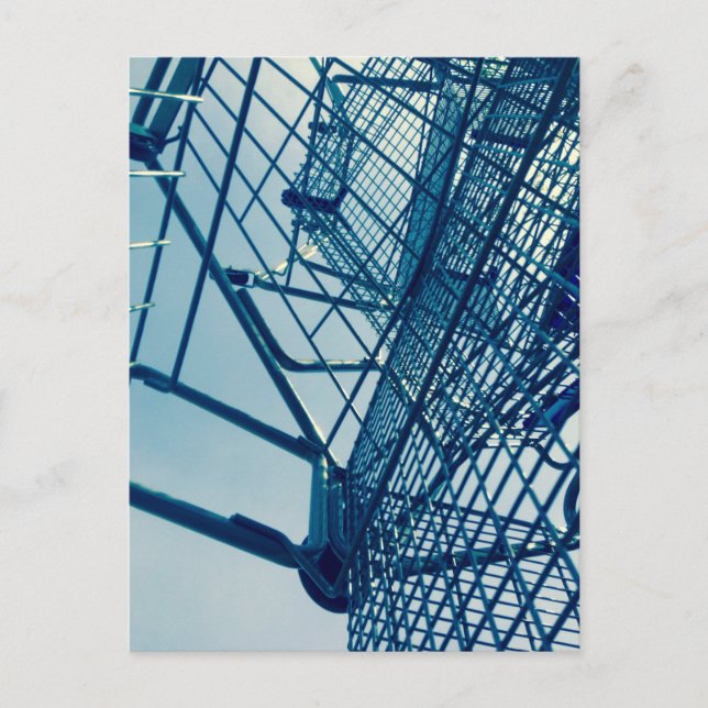 Borgkonsshoppingvagn staplade vykort (Framsida)