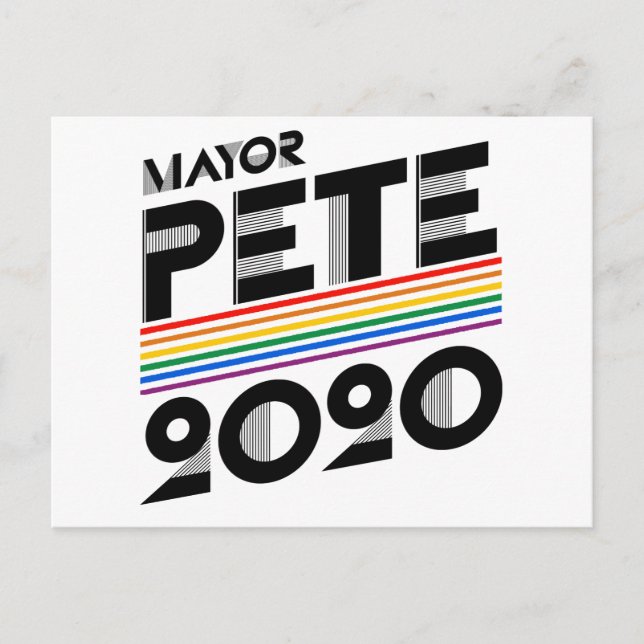 Borgmästare Pete Pride 2020 Vykort (Framsida)