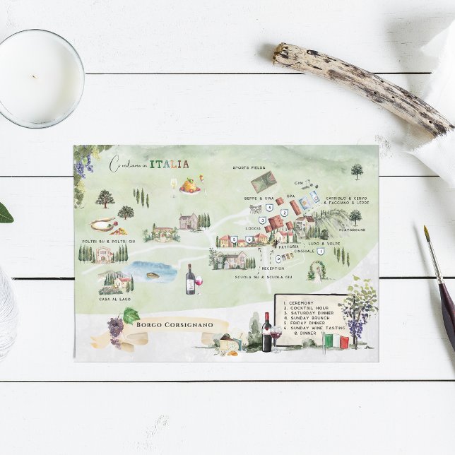 Borgo Corsignano | Inbjudan till Karta på kontinen (Skapare uppladdad)