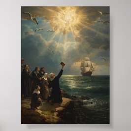 Borgolonlandning i Plymouth - 1620 Poster