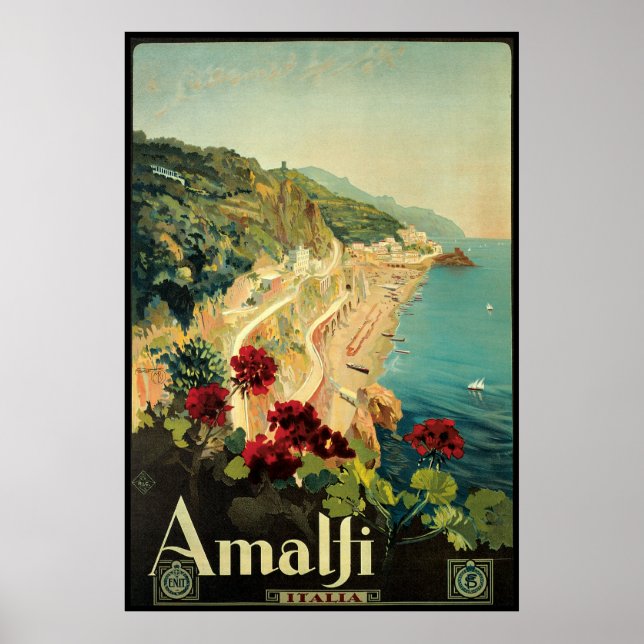 Borgoni Amalfi Campania Italy Poster (Framsidan)