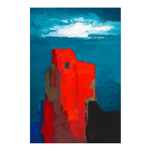 Borgruin (The Castle Ruins) livfull abstrakt konst