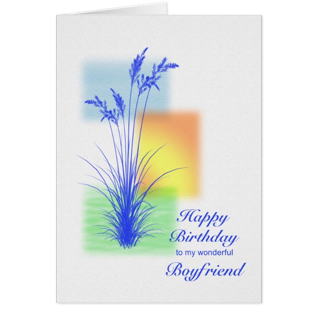 Borgväns födelsedag, gräsmatscen hälsningskort (Framsidan)