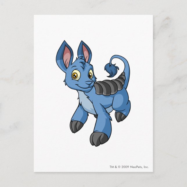 Bori blått vykort (Framsida)