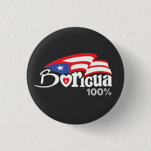 Boricua 100 % Puerto Rico-knapp Knapp