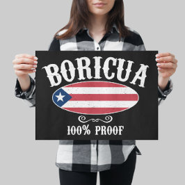 Boricua 100 % Puerto Rico Vintage affisch