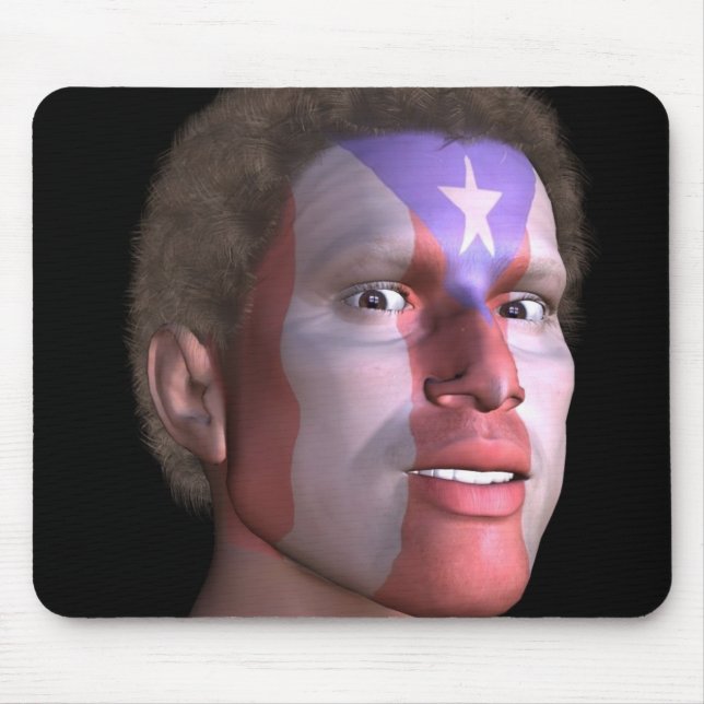 Boricua Ansikte Mousepad Musmatta (Framsidan)