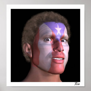 Boricua Ansikte Poster
