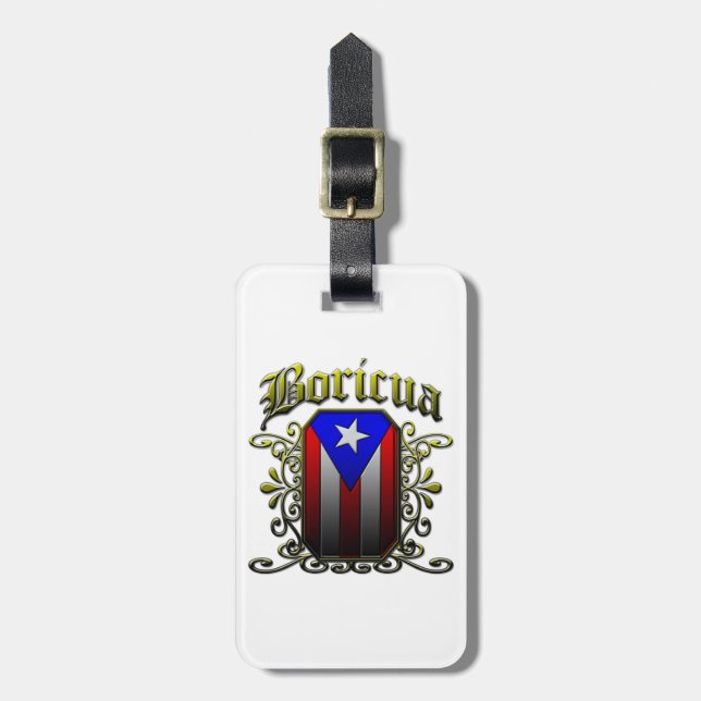 Boricua Bagagebricka (Vertikal Framsida)