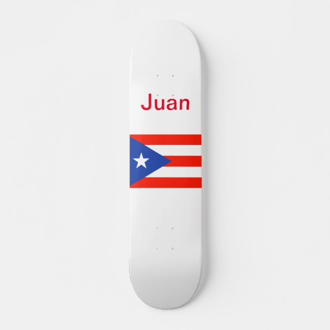 Boricua Bandera Puerto Rican Flagga 4Juan Mini Skateboard Bräda 18,7 Cm (Framsida)