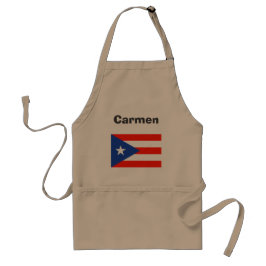 Boricua Banderas Puerto Rican Flagga 4Carmen Förkläde