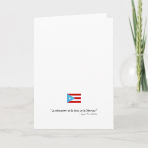 Boricua Examenkort – Puerto Rico Flagga Hostos Kort