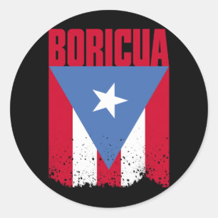 Boricua flagga runt klistermärke