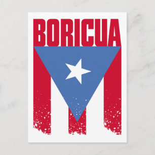 Boricua Flagga Vykort
