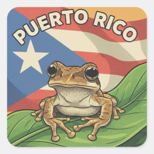 Boricua Fyrkantigt Klistermärke
