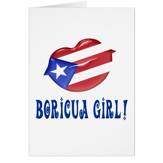 Boricua Girl Hälsningskort (Framsidan)
