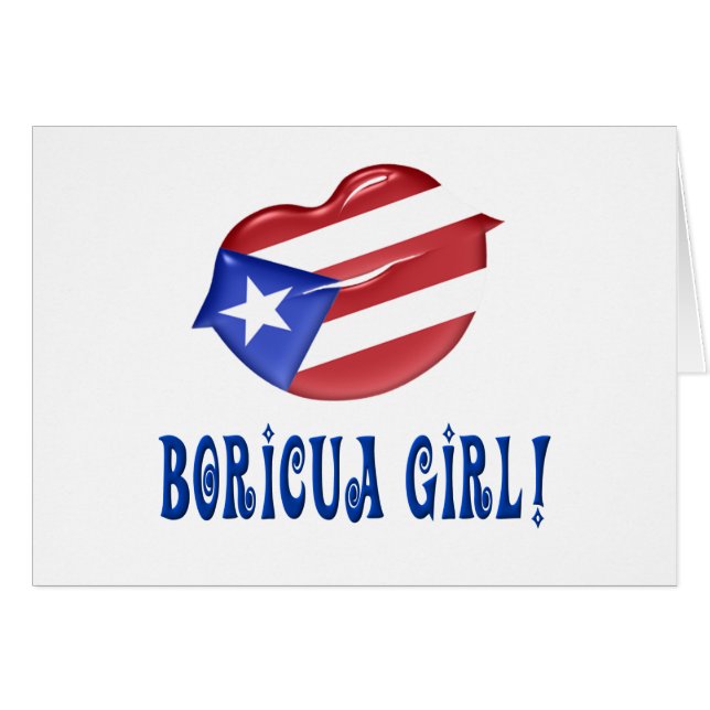 Boricua Girl Hälsningskort (Framsidan Horizontal)