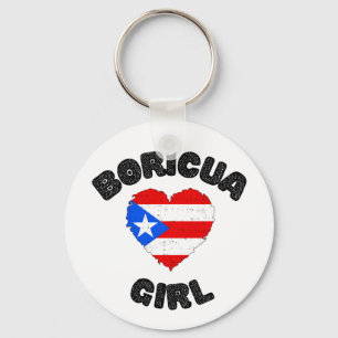 Boricua Girl Puerto Rico Nyckelring
