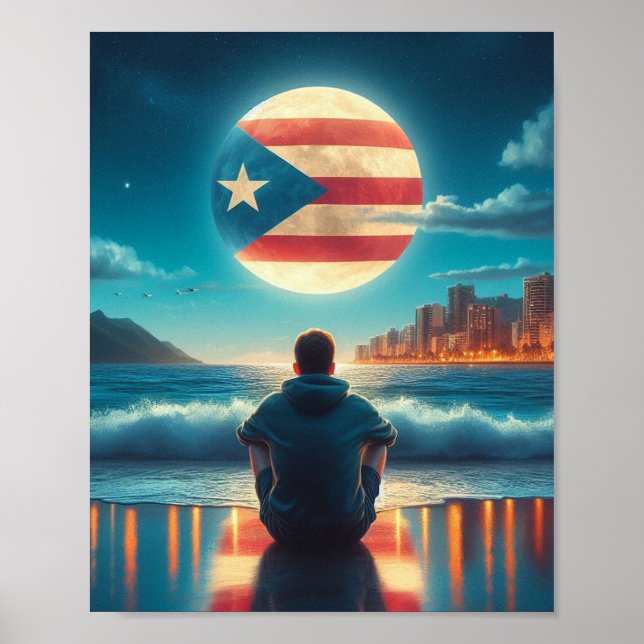 Boricua Hasta en la Luna Poster (Framsidan)