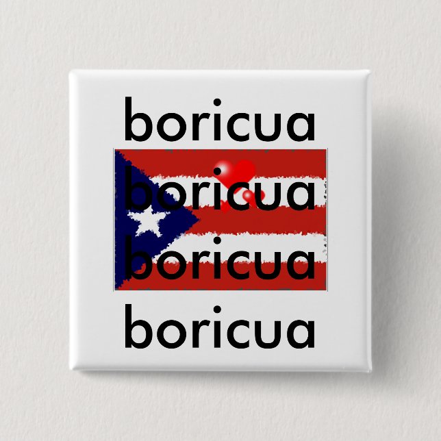 Boricua kärlek knäppas knapp (Framsida)