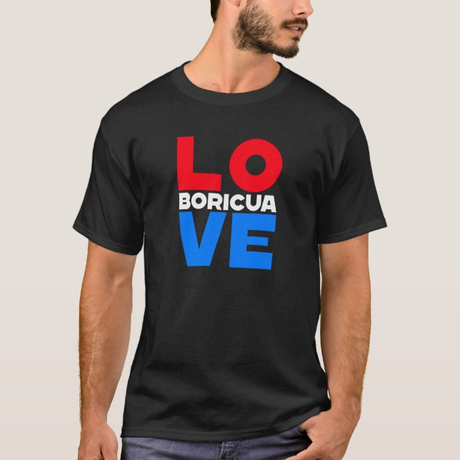 Boricua Kärlek T Shirt (Framsida)