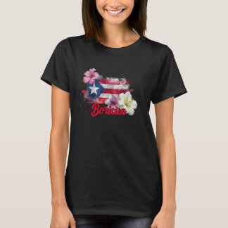 Boricua Latina Puerto Rico Flagga Puerto Rican Gir T Shirt