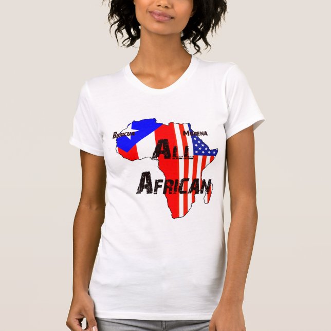 Boricua Morena, all afrikan - Tshirt Tee Shirt (Framsida)