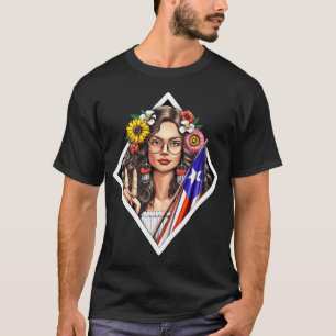 Boricua Puerto Rico Flicka T Shirt