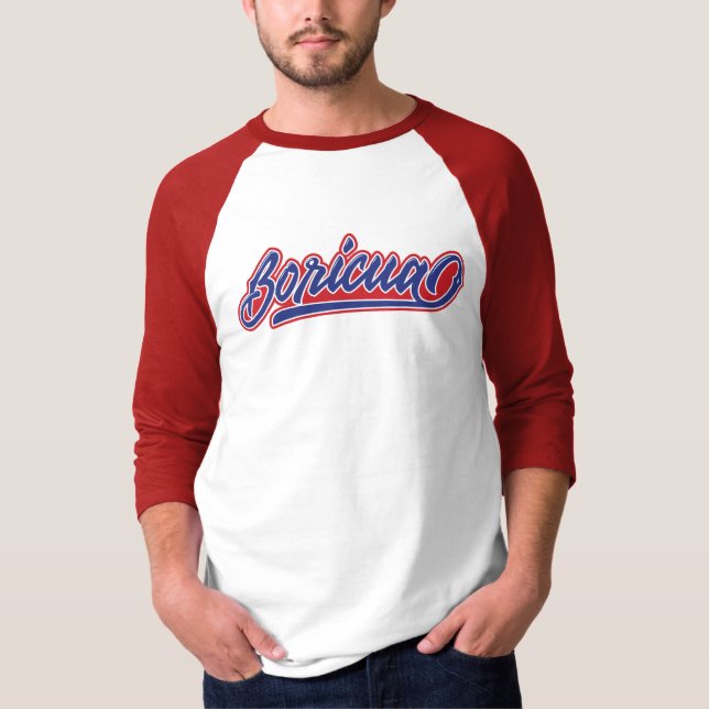 Boricua Puerto Rico T Shirt (Framsida)