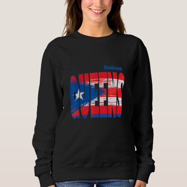 Boricua Roots Puerto Rico Pride PR Queens Puerto R T Shirt (Framsida)