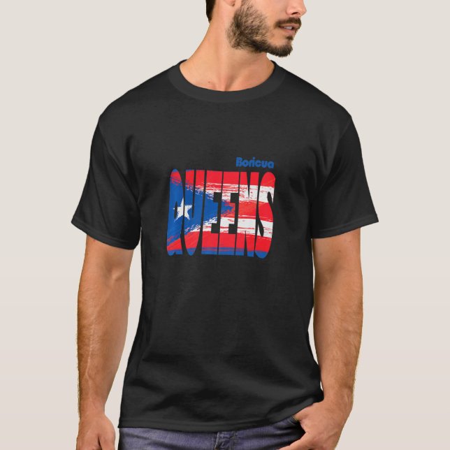 Boricua Roots Puerto Rico Pride PR Queens Puerto R T Shirt (Framsida)