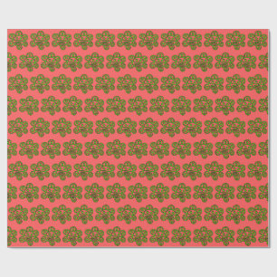 Boricua Sun Grön julklappspapper Presentpapper