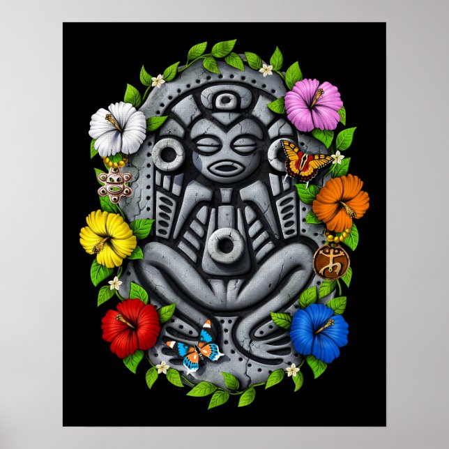 Boricua Taino Goddess Atabey Poster (Framsidan)