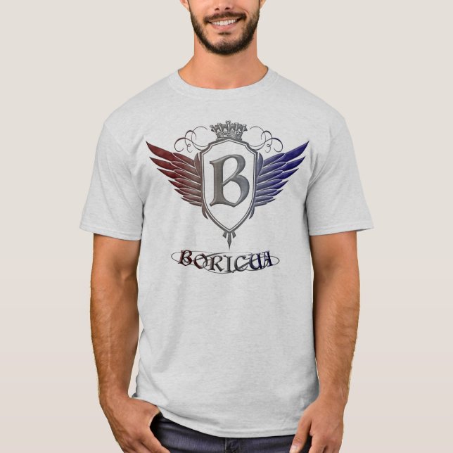 Boricua-Vapensköld T Shirt (Framsida)
