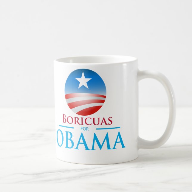 Boricuas för Obama Kaffemugg (Höger)